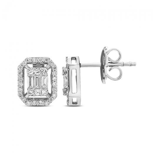 0.53 ct. Diamond Baguette Earrings